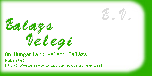 balazs velegi business card