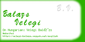 balazs velegi business card